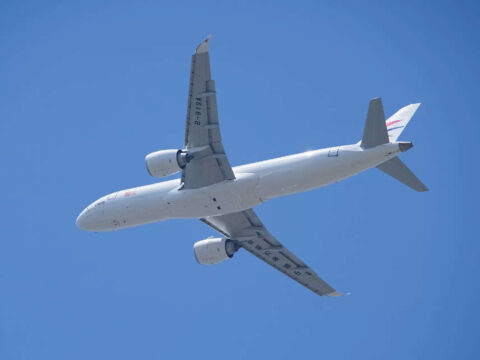 China's first homegrown passenger jet takes off on maiden commercial flight