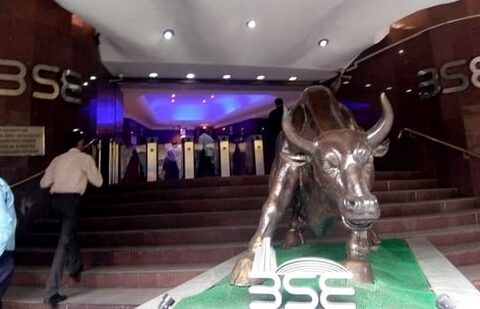 A file photo of the BSE as Sensex soars over 1,800 points; currently at 48,172.85 after Union Budget 2021-22, in Mumbai on Monday. (ANI Photo)