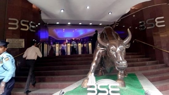 A file photo of the BSE as Sensex soars over 1,800 points; currently at 48,172.85 after Union Budget 2021-22, in Mumbai on Monday. (ANI Photo)