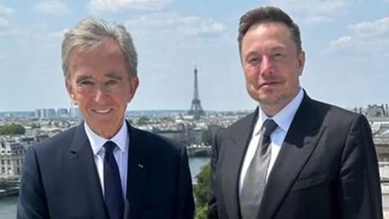 Elon Musk (right) and Bernard Arnault in Paris (Image courtesy: Instagram/Antoine Arnault)