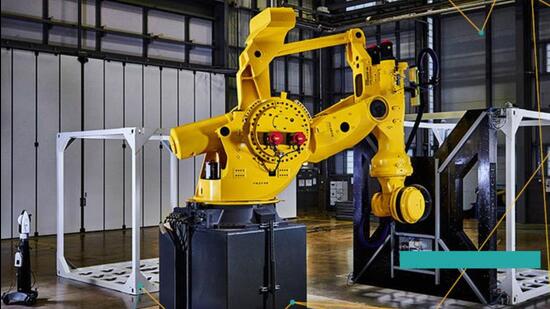 Fanuc M2000iA/2300 idustrial robot (HT Photo/Vishal Mathur)