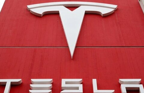 The logo of car manufacturer Tesla(REUTERS)