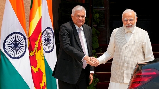 Prime Minister Narendra Modi with President of Sri Lanka Ranil Wickremesinghe(PTI File)