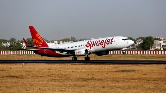 A SpiceJet passenger Boeing 737-800 aircraft takes off from Sardar Vallabhbhai Patel international airport in Ahmedabad.(REUTERS)