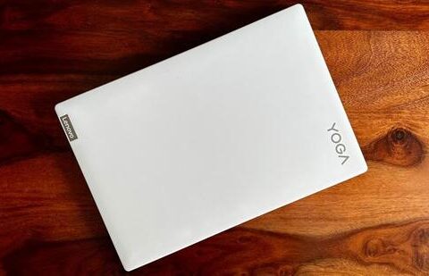 The Lenovo Yoga Slim 7i Carbon laptop. (Vishal Mathur/ HT Photo)