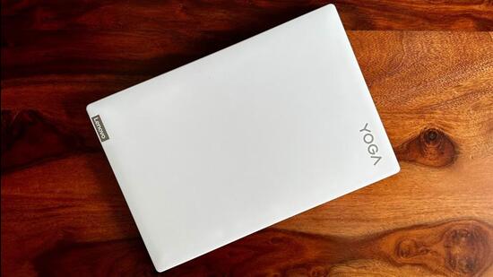 The Lenovo Yoga Slim 7i Carbon laptop. (Vishal Mathur/ HT Photo)