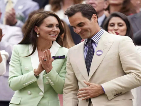 ‘She’s flirting with him’: Netizens react as Kate Middleton sits right next to Federer at Wimbledon