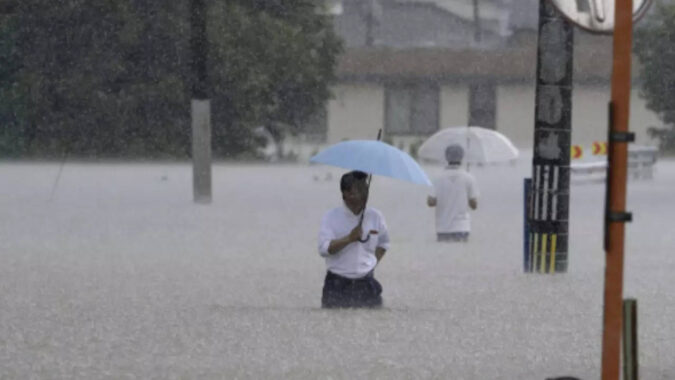 Heavy rains cause flooding and mudslides in southwest Japan, where at least 6 people are missing