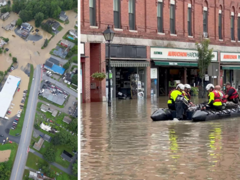 A surging river threatens Vermont's capital as crews rescue more than 100 from swift water