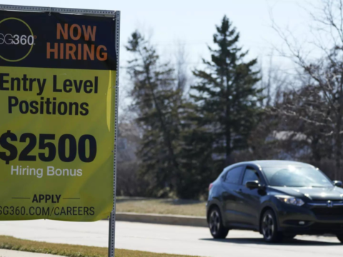 US applications for jobless benefits fall again as labor market continues to defy the Fed actions