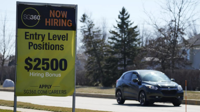 US applications for jobless benefits fall again as labor market continues to defy the Fed actions