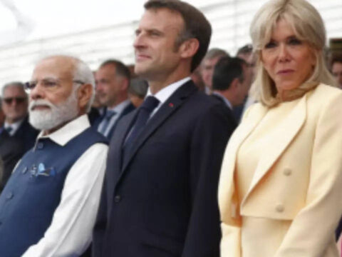 PM Modi, President Macron share warm hug, witness Bastille Day Parade in Paris