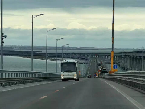 Crimean Bridge: Traffic stopped on Crimean Bridge, reports of blasts