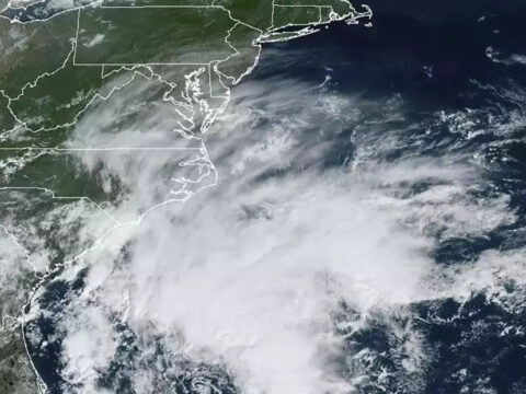 North Carolina: Tropical Storm Ophelia makes landfall in North Carolina as coastal areas lashed with heavy rain