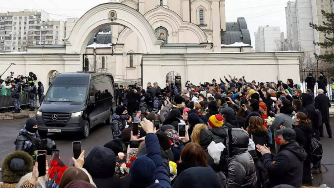 Navalny's family is laying the opposition leader to rest after his death in prison