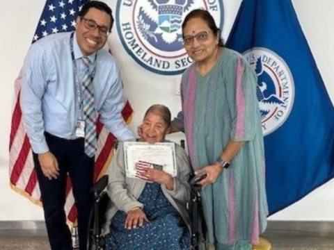 Indian-origin woman becomes US citizen at 99