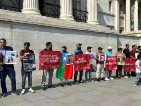 Baloch community organises protest in UK condemning Pakistan Army's atrocities in Balochistan