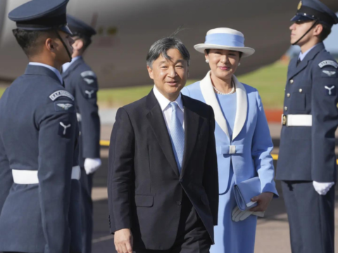 Japanese emperor reconnects with River Thames in state visit meant to bolster ties with UK