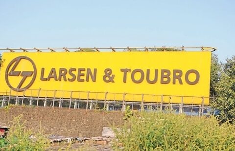 L & T, Larsen and Toubro hoarding in Mumbai.