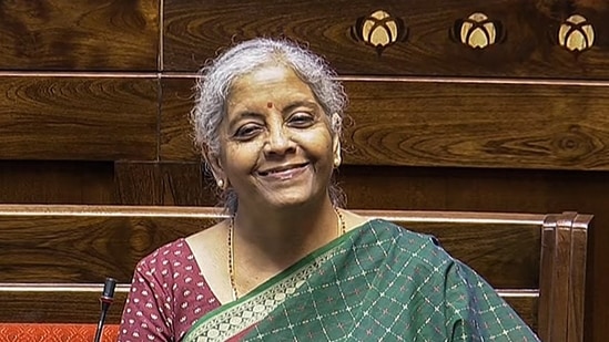 Budget 2024: Finance minister Nirmala Sitharaman attends the ongoing Monsoon session, at the Parliament in New Delhi.(Sansad TV)