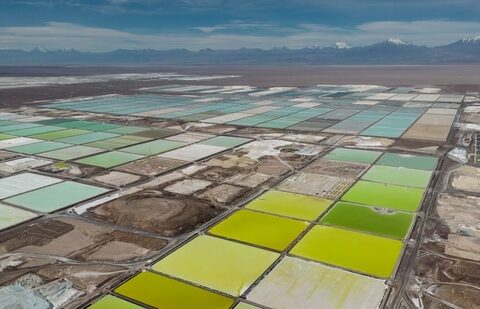 Pools of brine turn into lithium at the SQM mine in the San Pedro de Atacama desert of northern Chile. (Rodrigo Abd/AP)(AP)