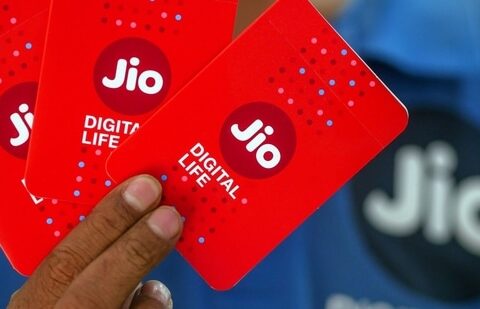 Mobile sim card packets for Jio Platforms Ltd., a unit of Reliance Industries Ltd., in Mumbai, India.(Bloomberg)