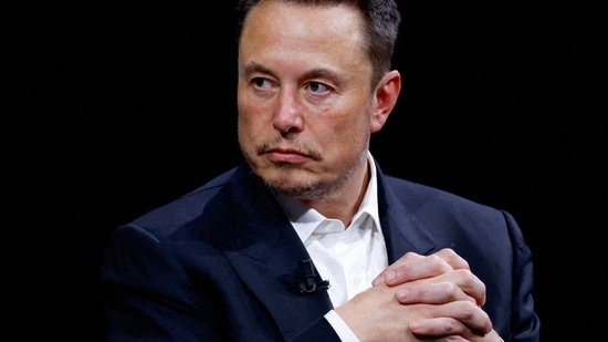 Elon Musk, Chief Executive Officer of SpaceX and Tesla and owner of X, formerly known as Twitter, attends the Viva Technology conference dedicated to innovation and startups at the Porte de Versailles exhibition centre in Paris, France, June 16, 2023. REUTERS/Gonzalo Fuentes/File Photo(REUTERS)