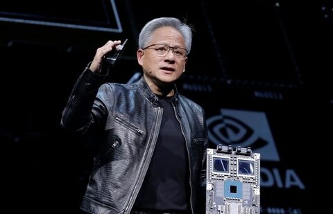 President and CEO of Nvidia Corporation Jensen Huang delivers a speech during the Computex 2024 exhibition in Taipei, Taiwan.