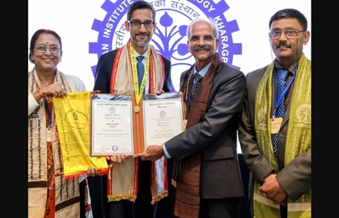 Sundar Pichai received an honorary degree in an event organised by IIT Kharagpur. (Instagram/@sundarpichai)