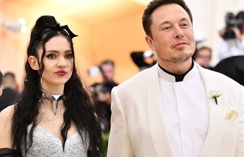 Elon Musk and Grimes at the Met Gala.(Invision)