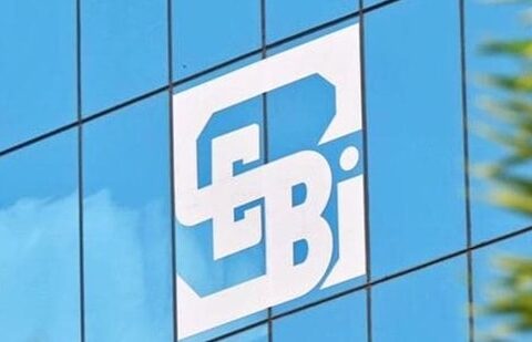 SEBI logo outside the regulators’s office.(HT photo)