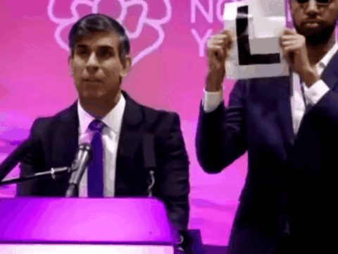 Watch: Youtuber mocks Rishi Sunak with 'L' sign on stage as he concedes defeat