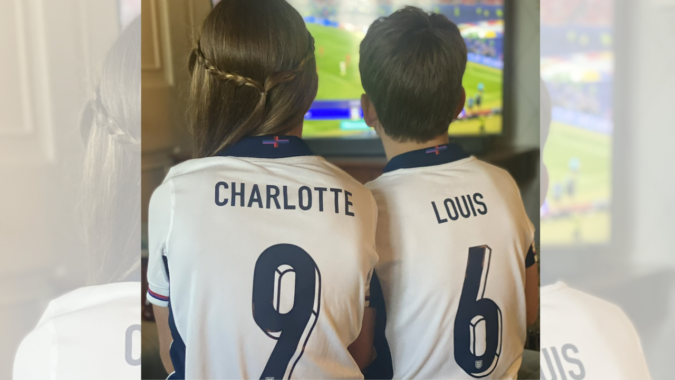 William and Kate share picture of Charlotte and Louis watching Euro 2024 final