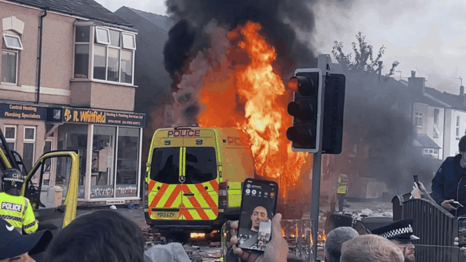 53 police officers, 3 police dogs injured in violent riots in Southport after stabbing attack