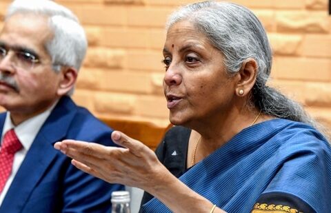 Union Finance minister Nirmala Sitharaman and RBI Governor Shaktikanta Das are seen. (ANI)