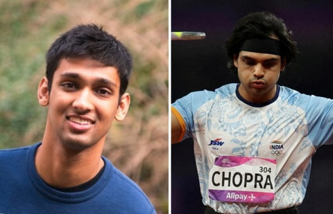 Indian-origin visa start-up CEO Mohak Nahta promised free visas for Atlys users if Neeraj Chopra wins Gold in the Paris Olympics. (X/@mohaknahta, Reuters)