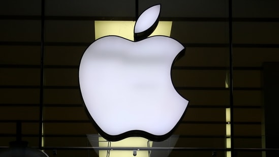 Latest news on August 9, 2024: The Apple logo is illuminated at a store in the city center in Munich, Germany.