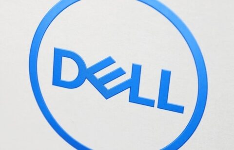 The Dell logo is seen on an item for sale in a store in Manhattan, New York City.(Reuters)