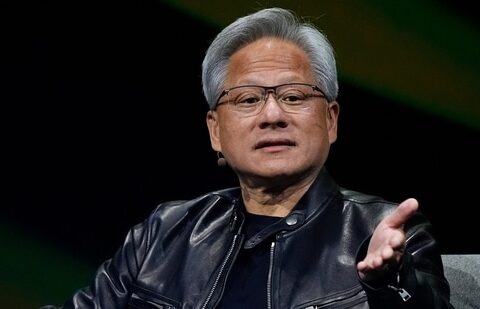 Jensen Huang, chief executive officer of Nvidia, speaks at SIGGRAPH 2024, the premier conference on computer graphics and interactive techniques, in the Colorado Convention Center in Denver.(AP)