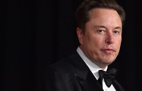 Elon Musk arrives at the 10th Breakthrough Prize Ceremony at the Academy Museum of Motion Pictures in Los Angeles.(AP)