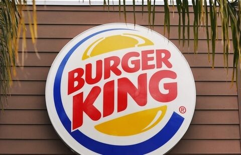 The Burger King logo is displayed at a Burger King fast food restaurant on January 17, 2024 in Burbank, California. (Mario Tama/Getty Images via AFP)