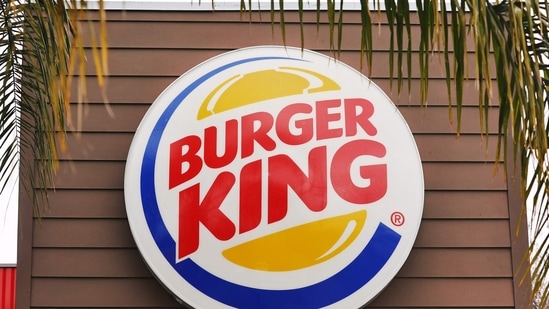 The Burger King logo is displayed at a Burger King fast food restaurant on January 17, 2024 in Burbank, California. (Mario Tama/Getty Images via AFP)