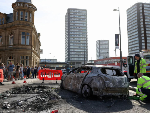 British Police: British police boost presence after night of rioting in Sunderland