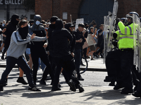 Bricks, bottles and razor blades: UK riots takes violent turn as police, far-right group clash