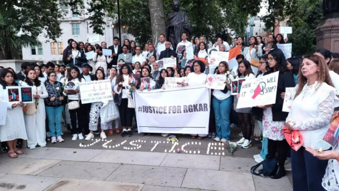 Indian diaspora in UK hold rallies in support of doctors in India in wake of RG Kar horror