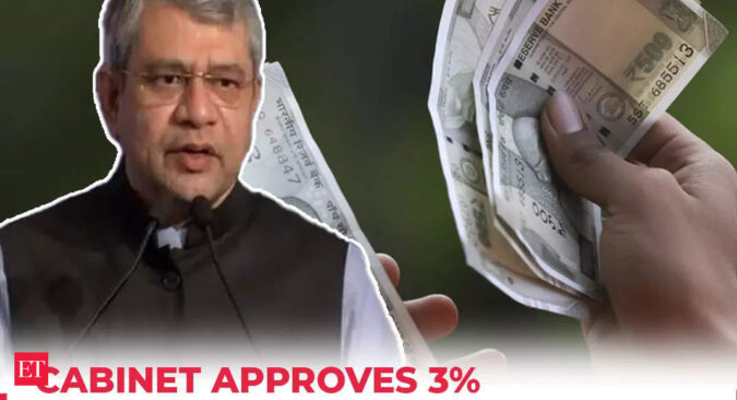 da hike: Cabinet approves 3% DA hike for central govt employees, effective July 1, 2024 - The Economic Times Video