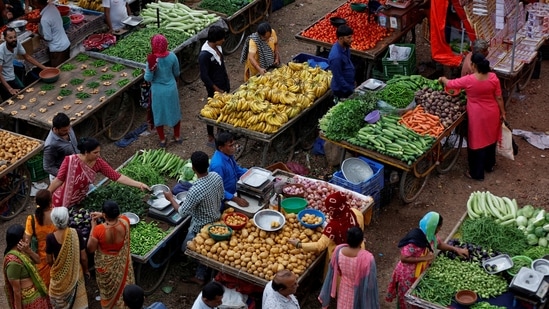 A vegetable market in Ahmedabad. India's sweeping GST reforms is set to boost consumption in the face of crippling US tariffs. (Reuters)