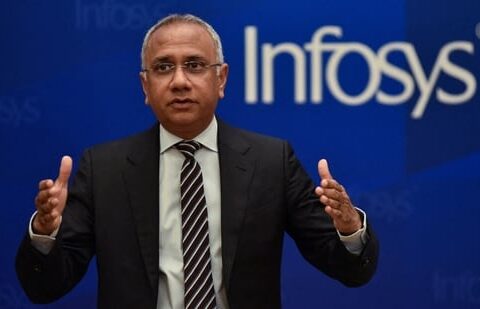 Infosys CEO Salil Parekh. Infosys share price fell 0.08% to  ₹1,472.75 apiece on the BSE before the quarterly results were announced. (Reuters)
