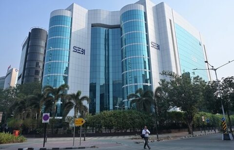 SEBI Bhavan at BKC Bandra in Mumbai. Mutual funds are not permitted to hold unlisted shares. (PTI)