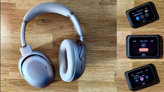 The JBL Tour ONE M3 with the Smart Tx exhibiting its functional versatility (Vishal Mathur / HT Photo)